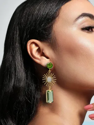 Green Day Sun Goddess Earrings