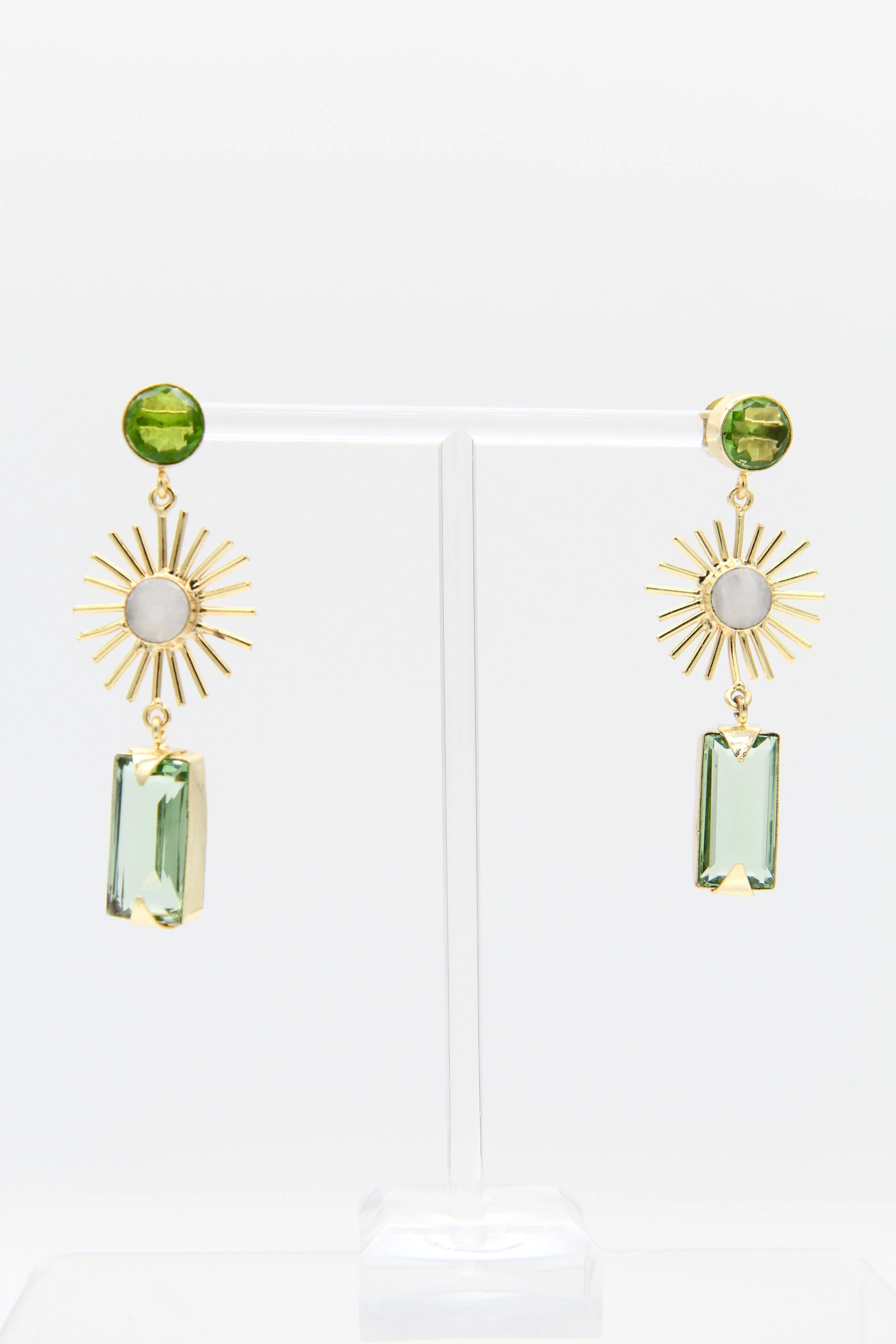 Green Day Sun Goddess Earrings