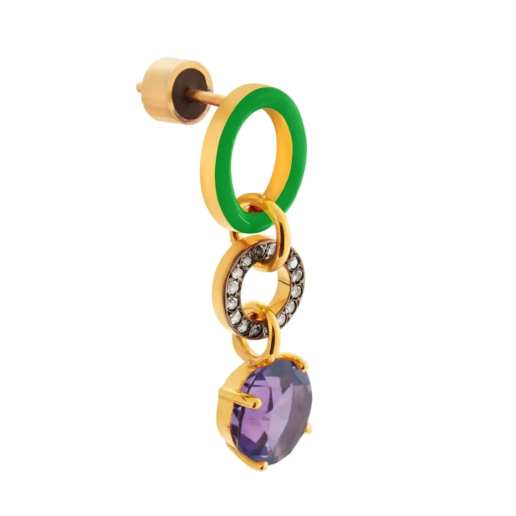 Green Twist Purple Amethyst