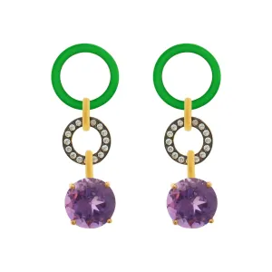 Green Twist Purple Amethyst