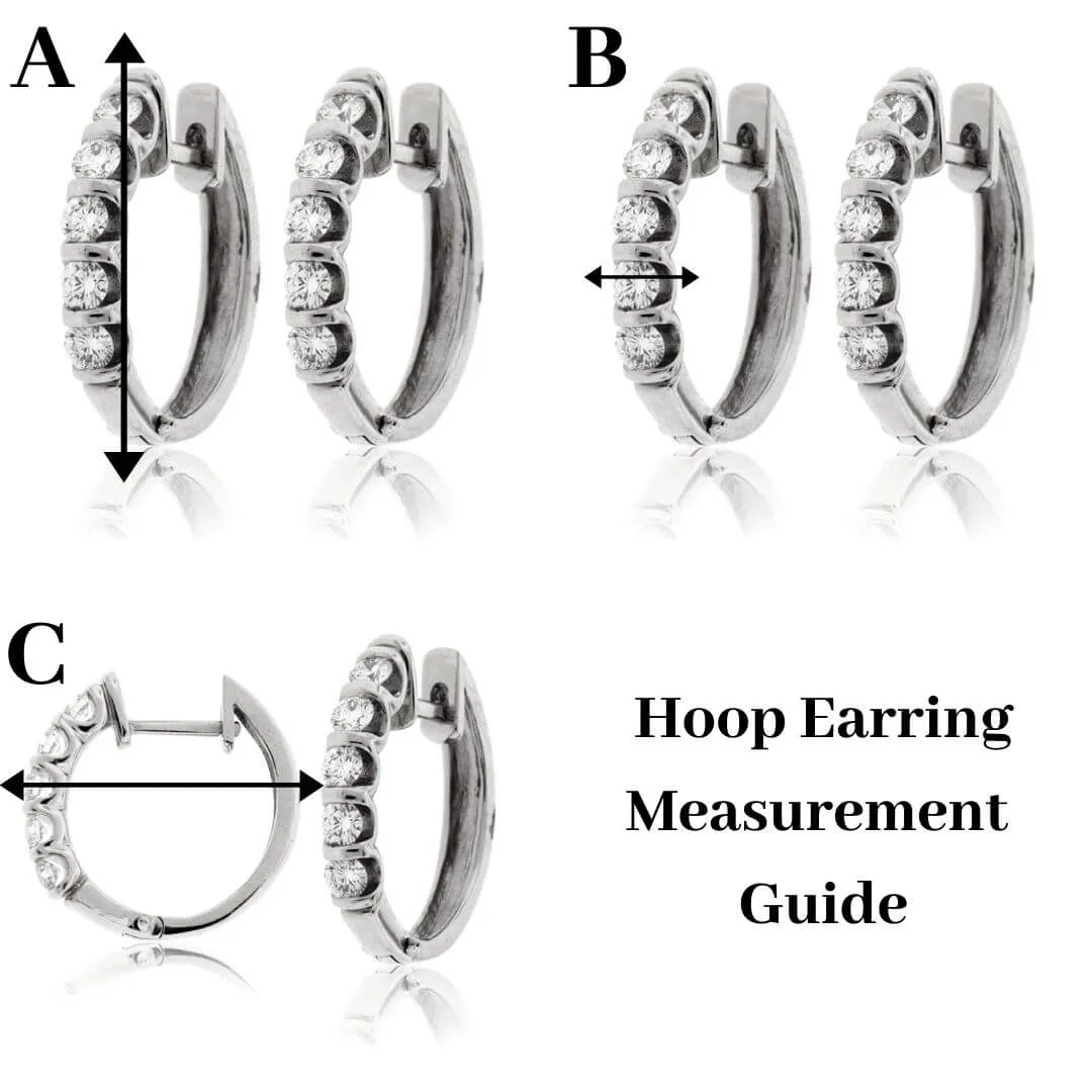 Half Carat Diamond Hoop Earrings