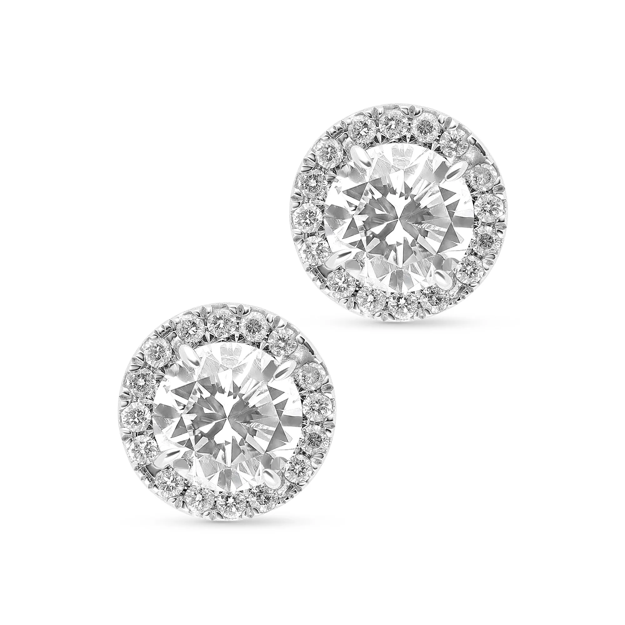 Halo Diamond Studs - 3 Carat