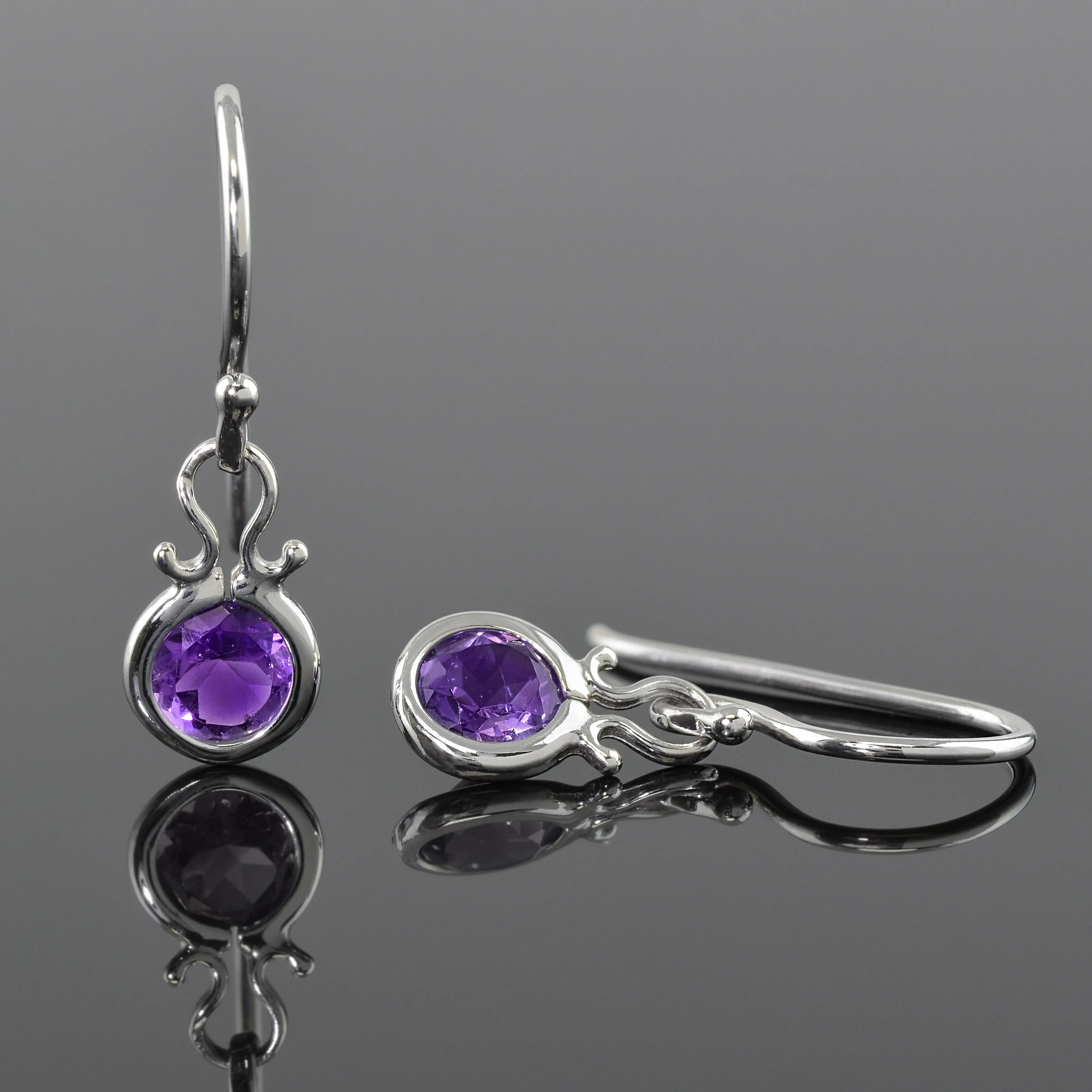 Handmade Amethyst Drops By Tom Kruskal