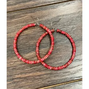 Handmade Gemstone Hoop Earrings