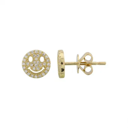 HAPPY FACE STUD EARRINGS