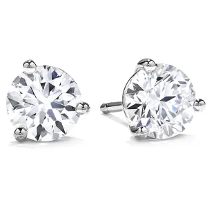 Hearts on Fire .33 CTW Three Prong Diamond Studs