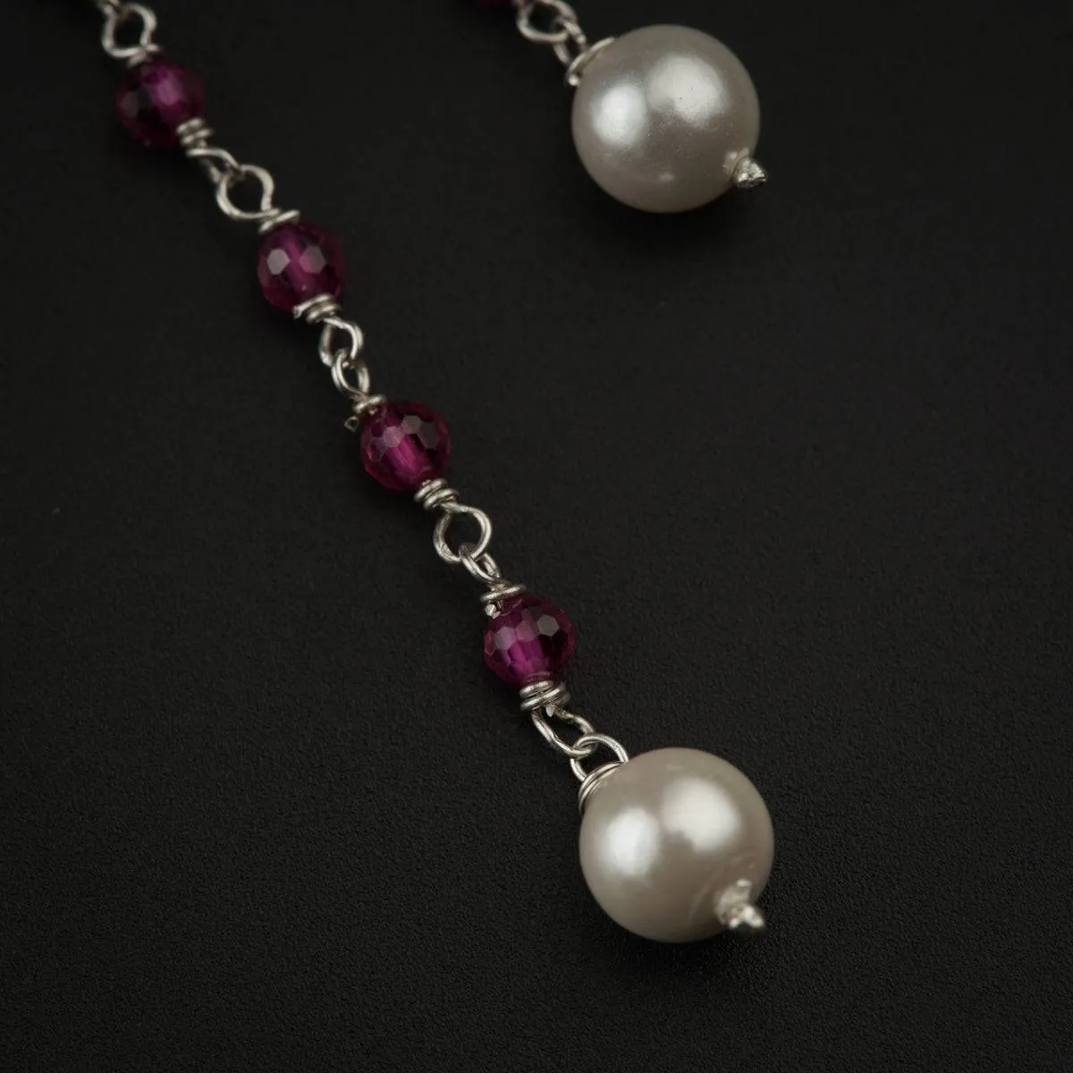 Hook style Dangler Ruby Earring