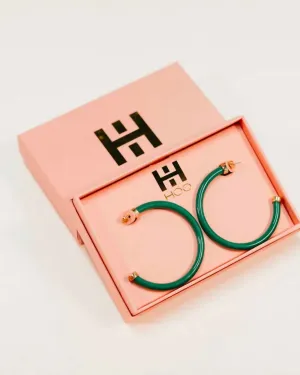 Hoop Earrings in Kelly Green | Kelly Green
