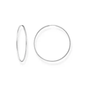 Hoop Earrings Large Silver