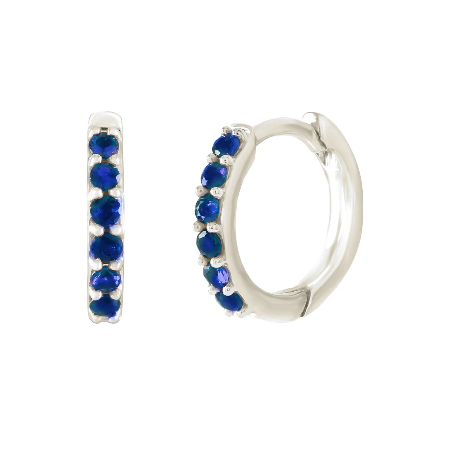 Huggie Earring with Precious Gems