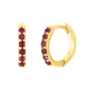 Huggie Earring with Precious Gems
