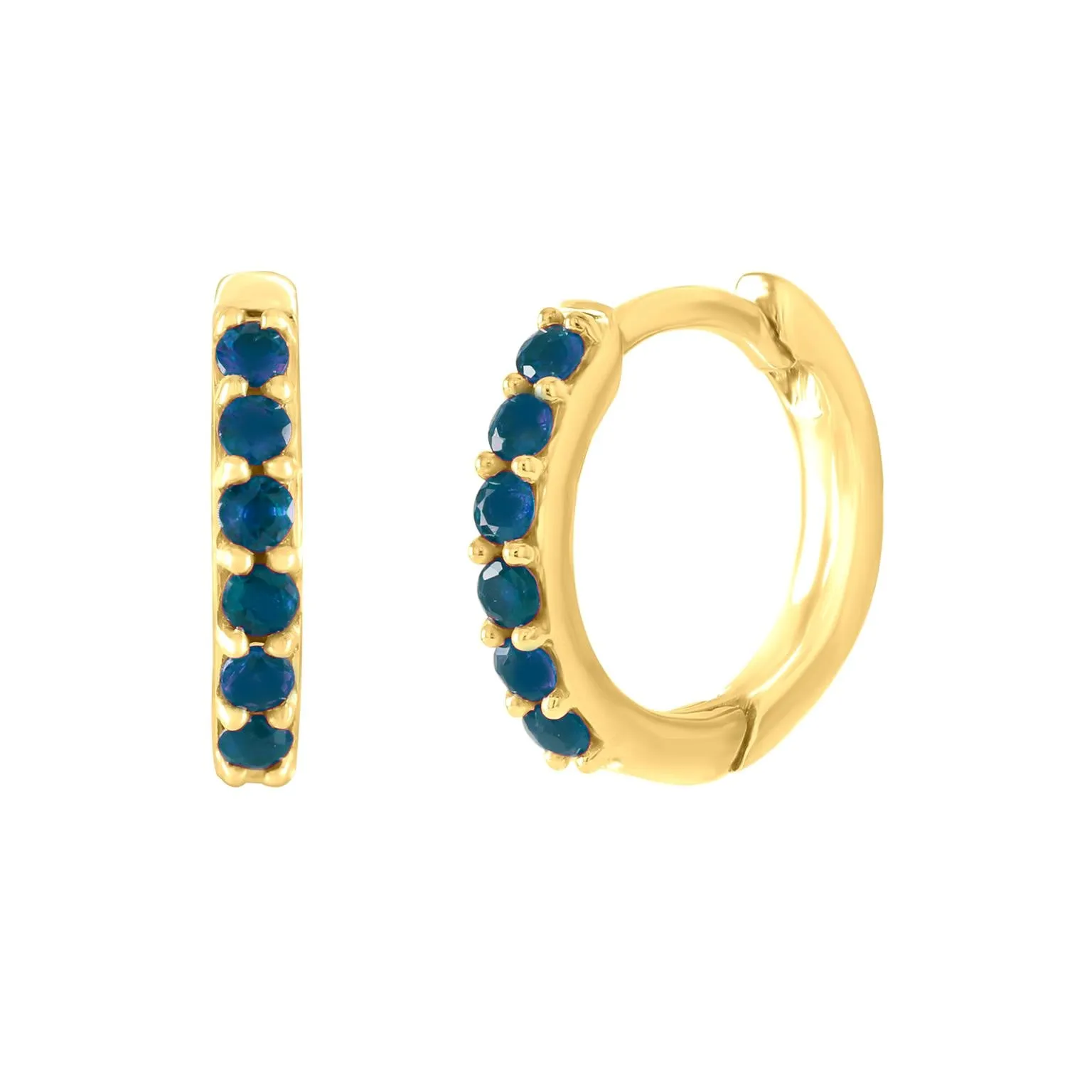 Huggie Earring with Precious Gems