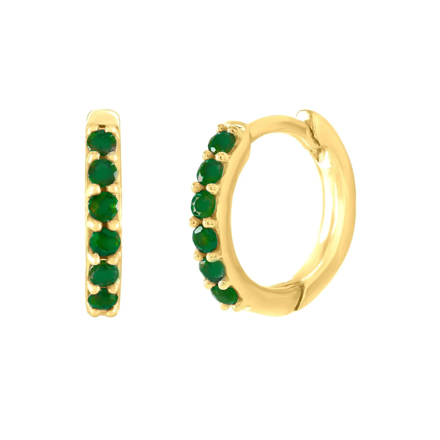 Huggie Earring with Precious Gems