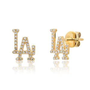 I Love LA Diamond Icon Stud Earrings