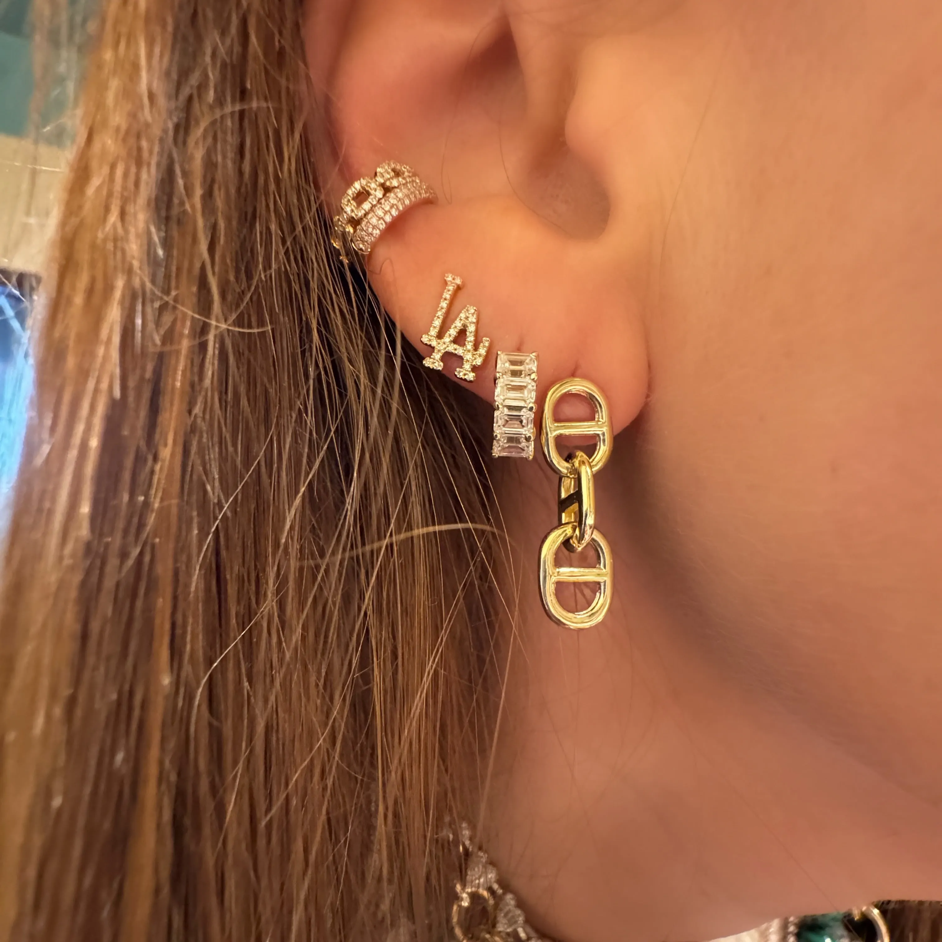I Love LA Diamond Icon Stud Earrings
