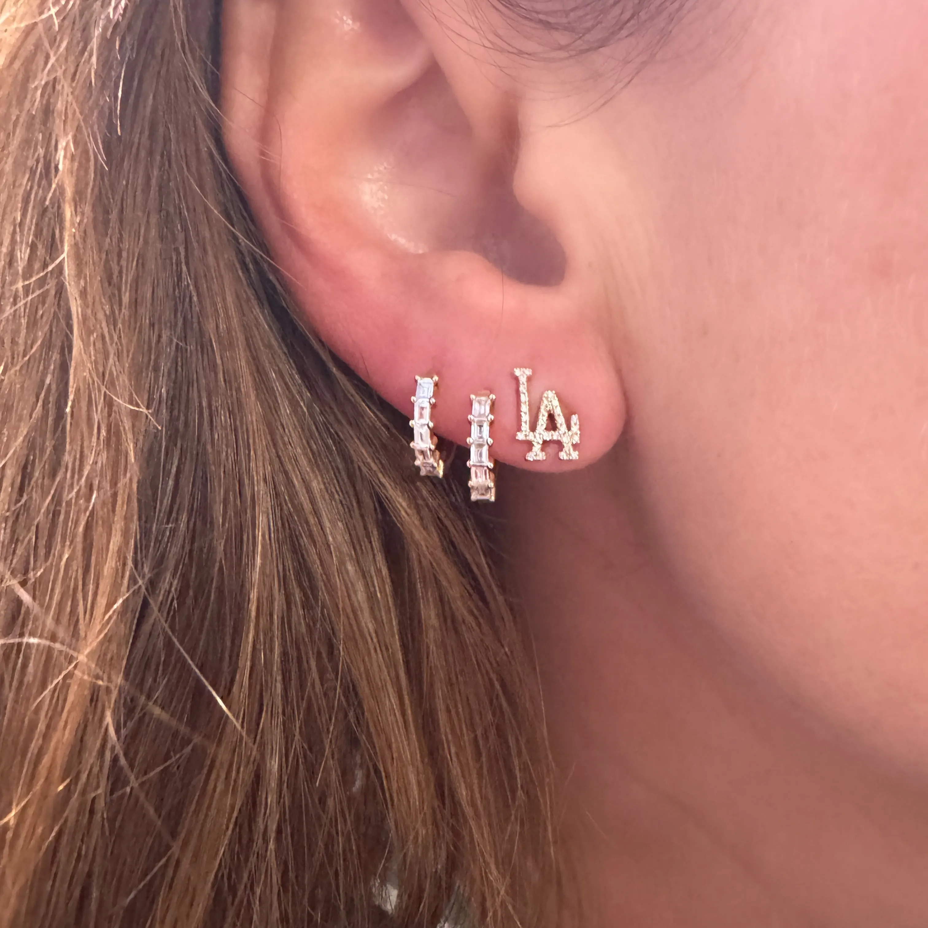I Love LA Diamond Icon Stud Earrings