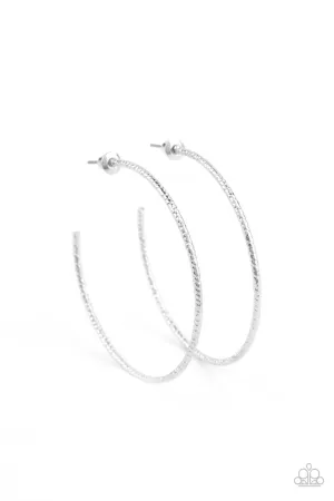 Inclined to Entwine Silver Paparazzi Earrings