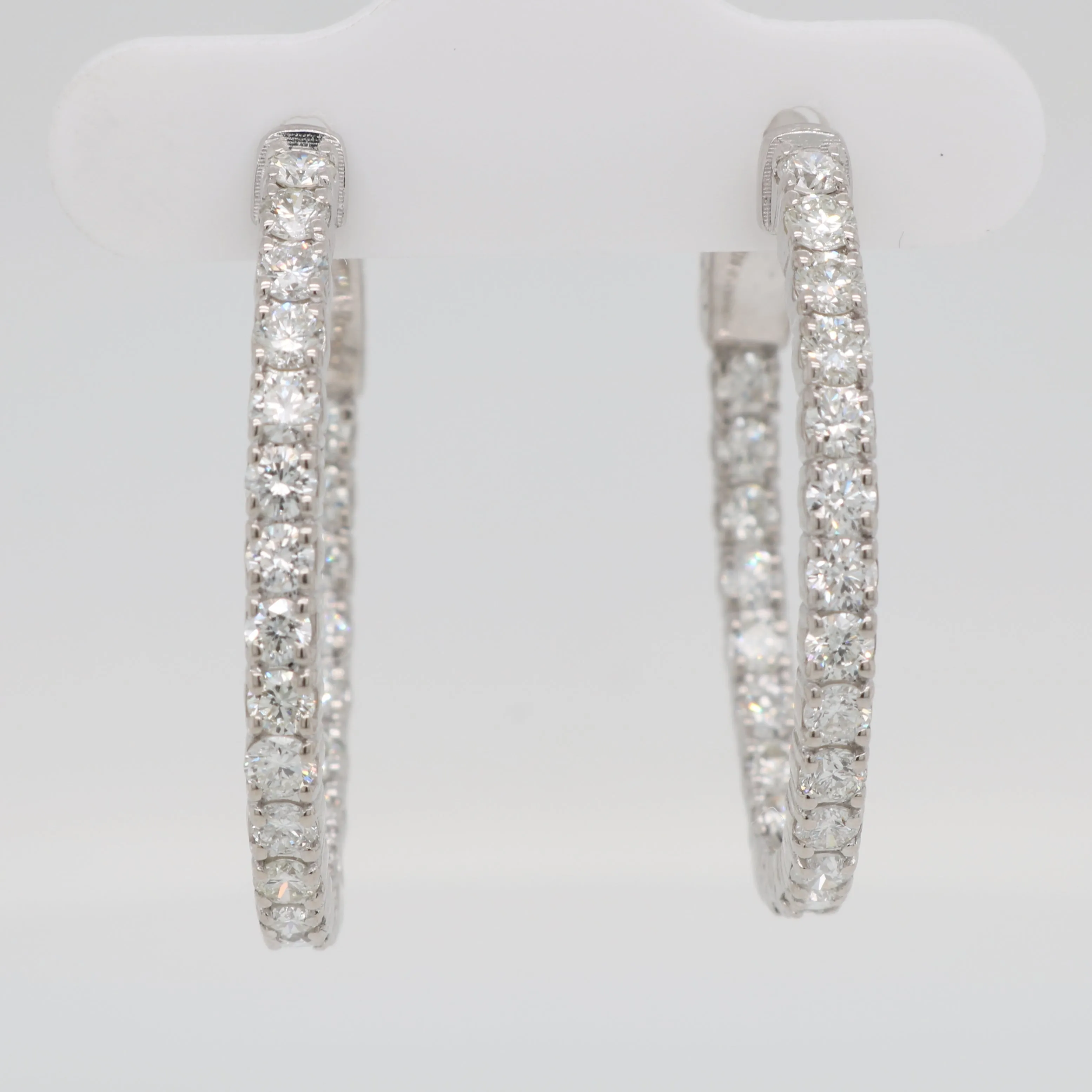 Inside Out Diamond Oval Hoops - 2.00ct