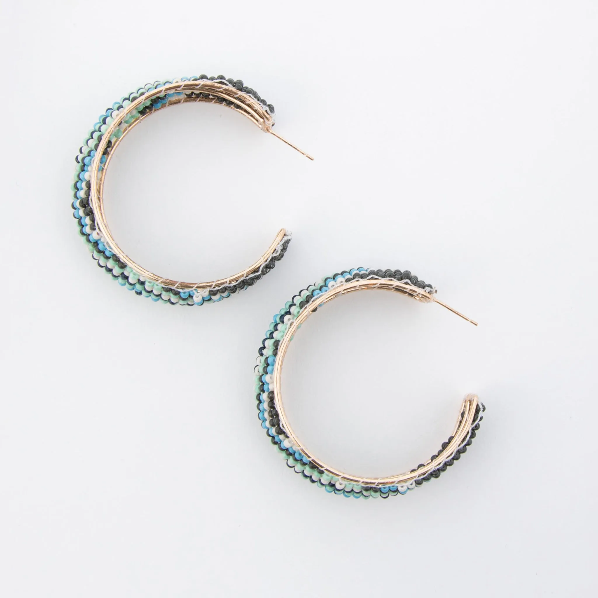 Irie Beaded C Hoop Earrings