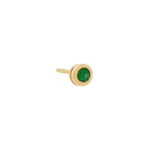 Itty Bitty Colored Bezel Stud Earring 14K
