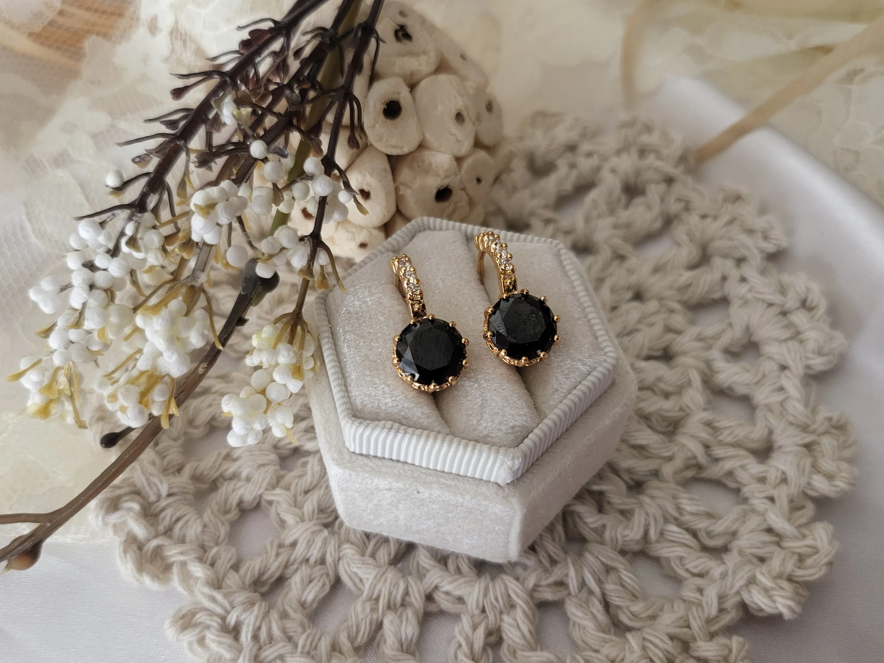 Jade Black -Emerald Green  Earrings, Anniversary Gift.