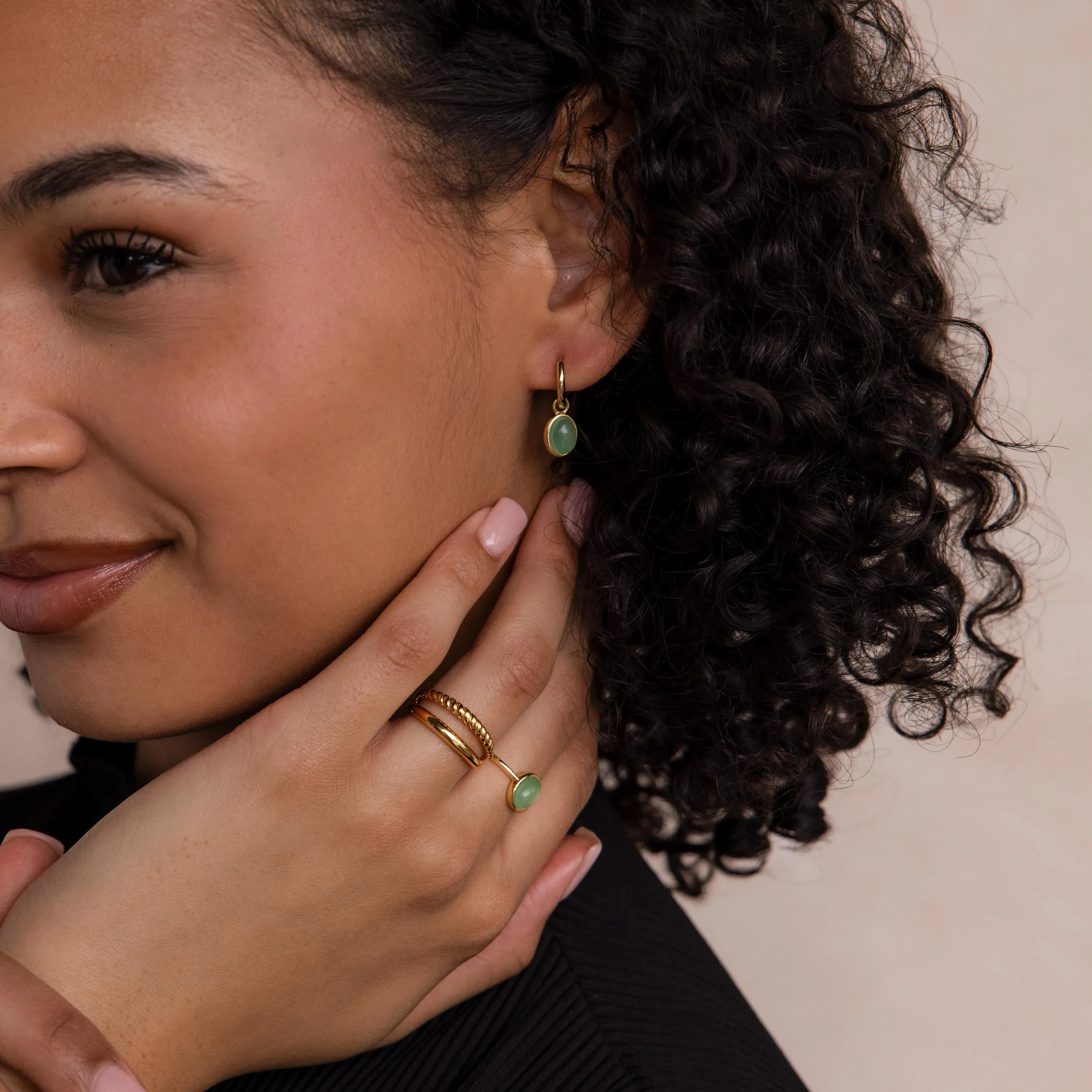 Jade Drop Hoops