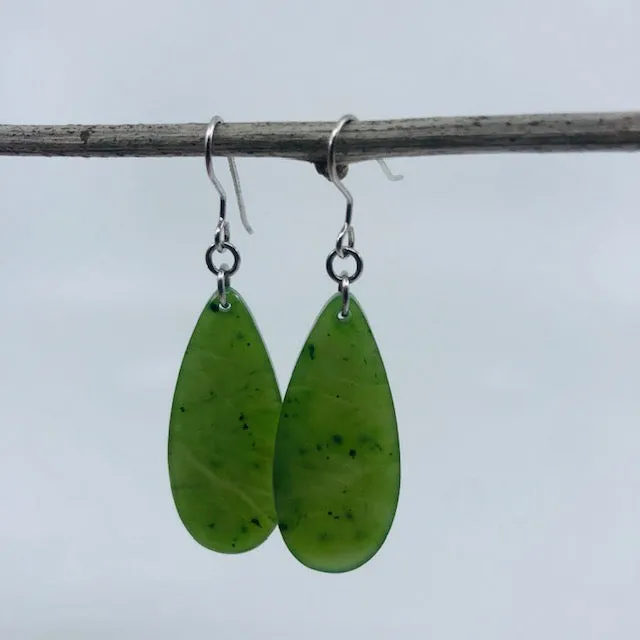 Jade Earrings - Long teardrop