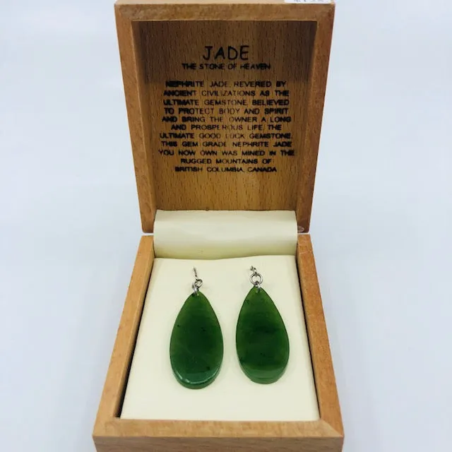 Jade Earrings - Long teardrop