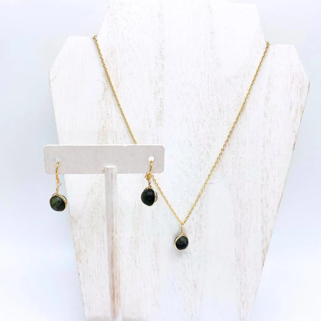 Jade earrings