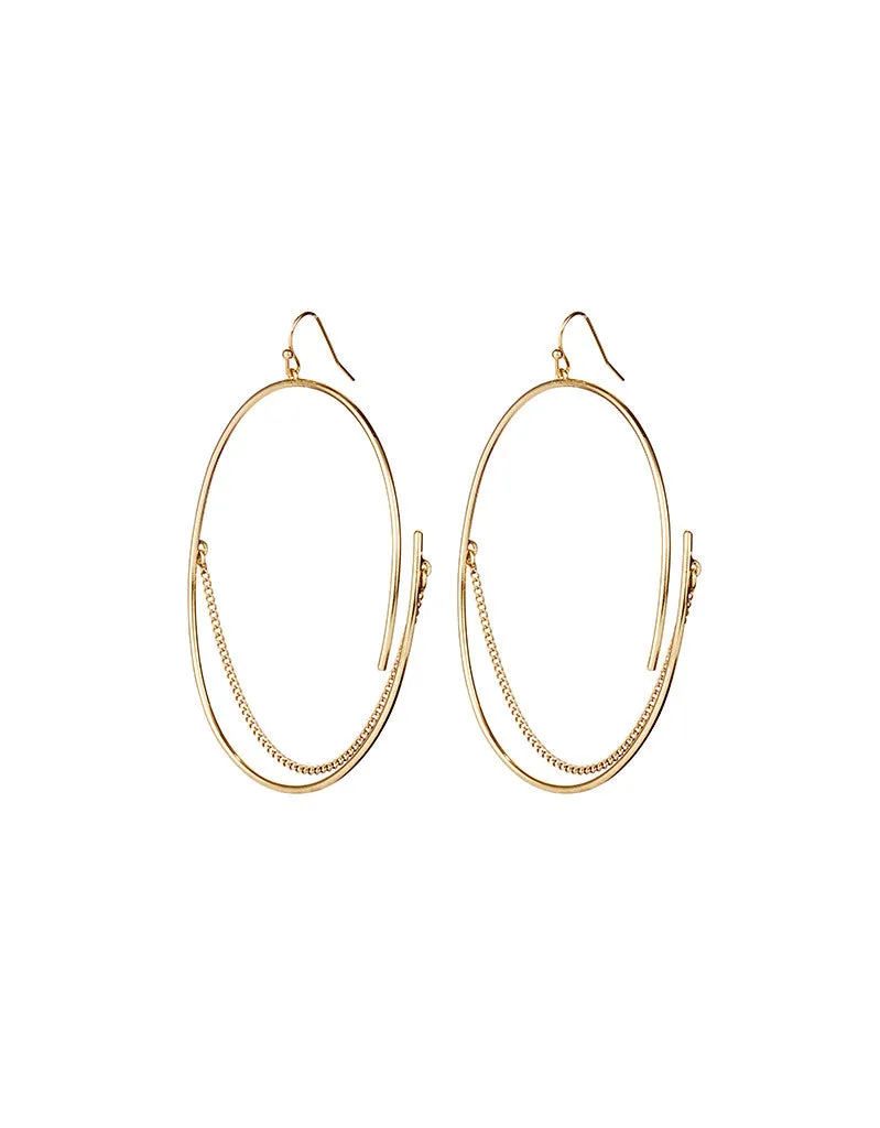 Jenny Bird Rill Hoops in High Polish Gold