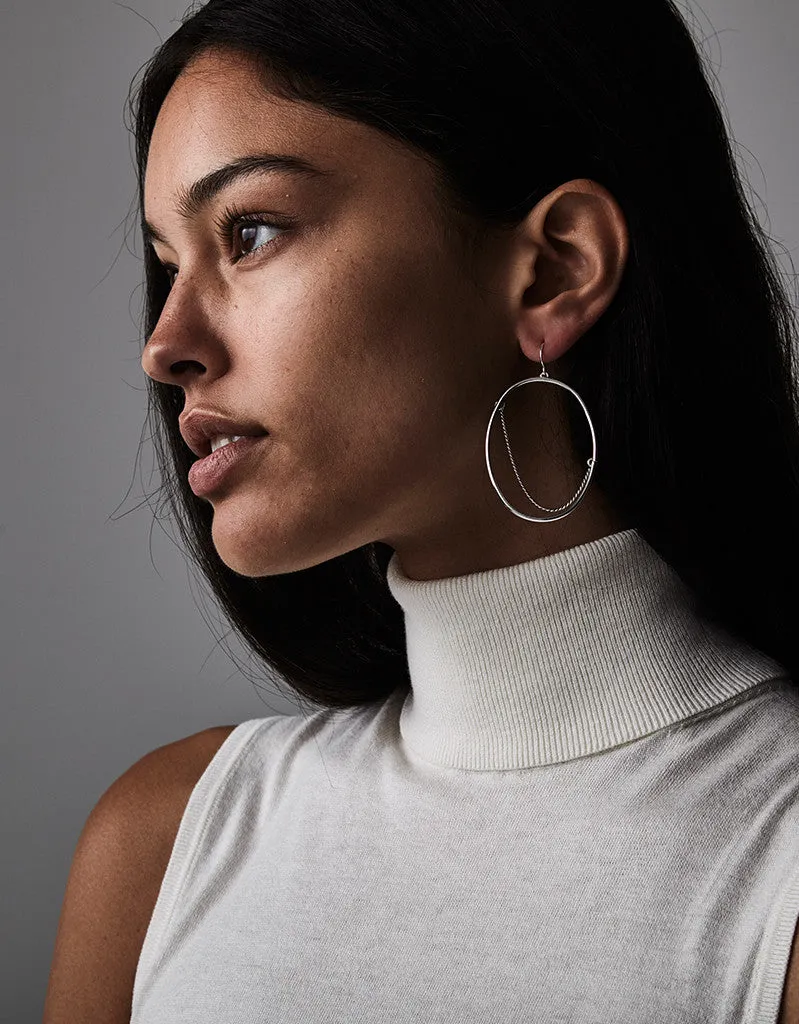 Jenny Bird Rill Hoops in High Polish Silver