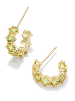 Kendra Scott Cailin Huggie - Gold & Green Peridot