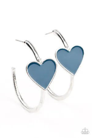 Kiss Up Blue Paparazzi Earrings