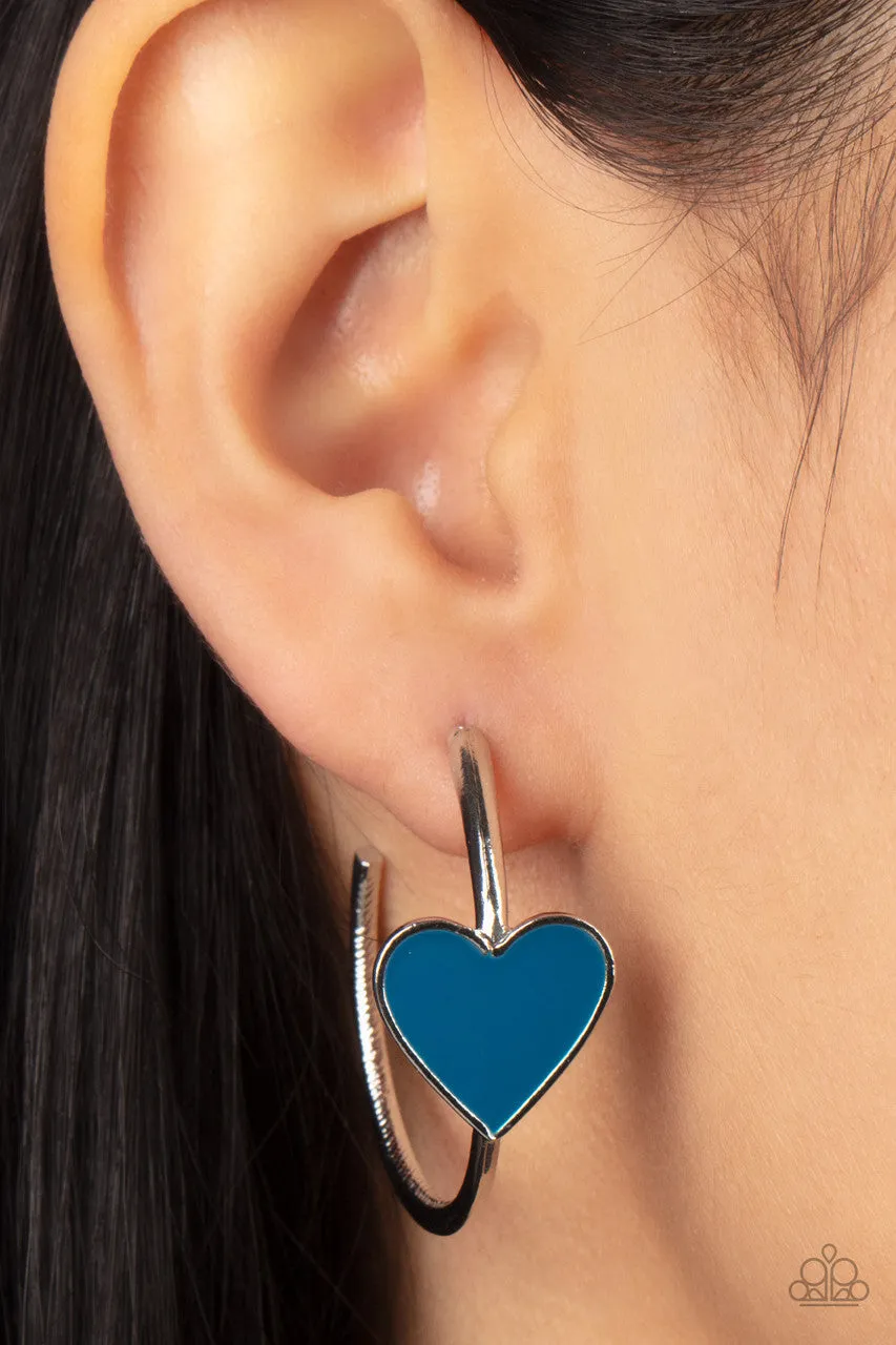 Kiss Up Blue Paparazzi Earrings