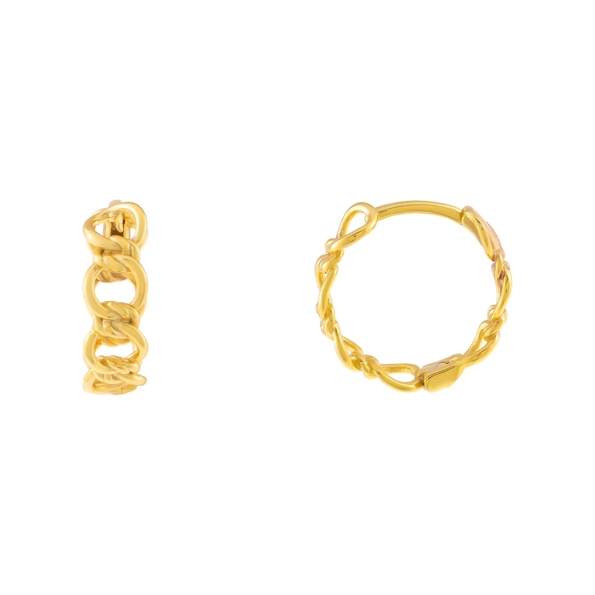 Knotted Chain Hoop Earring