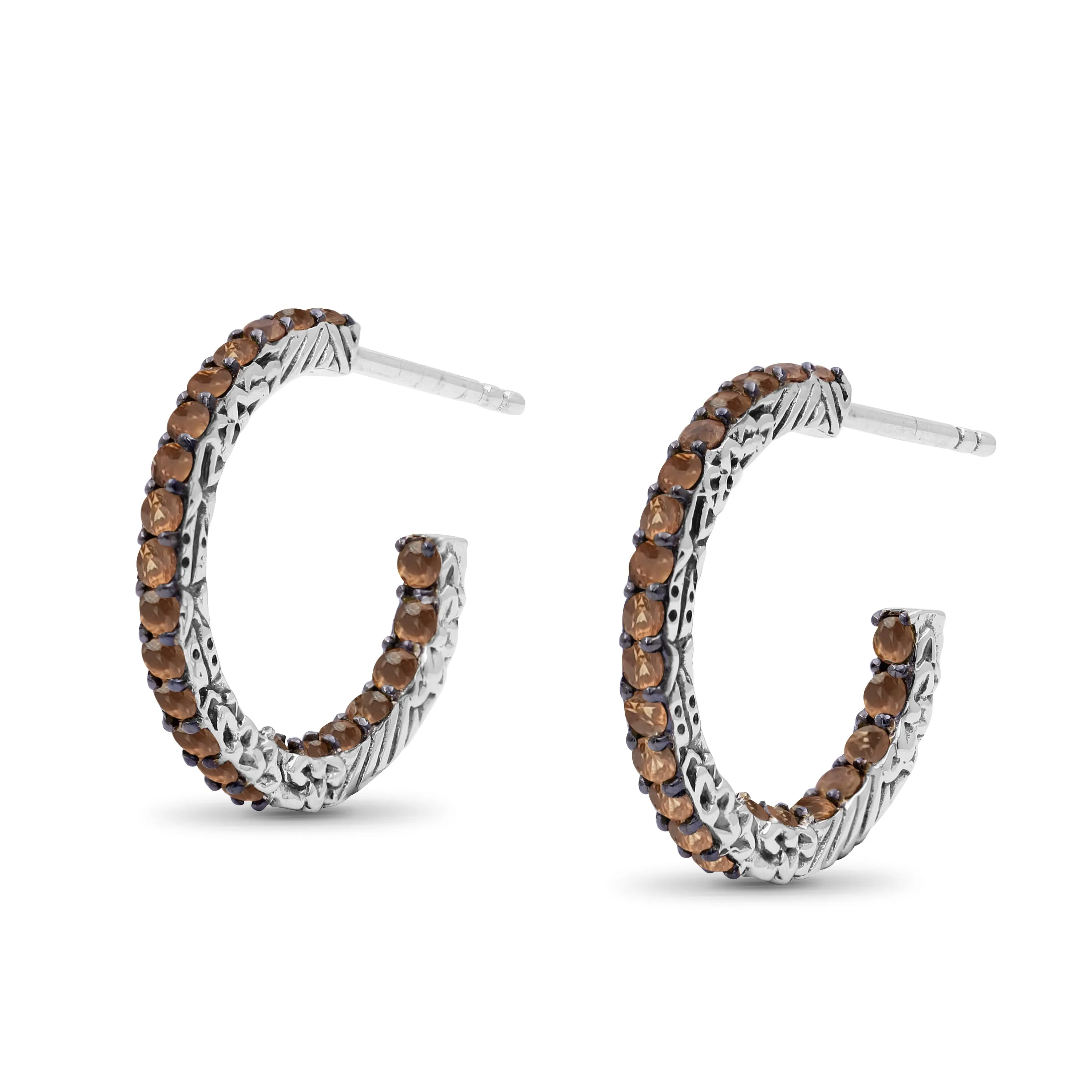 Kyoto Orange Sapphire 1.50ct Earrings in Sterling Silver