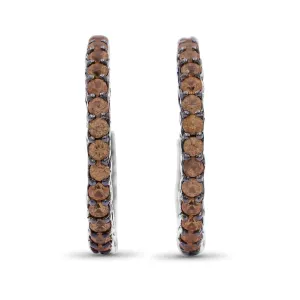 Kyoto Orange Sapphire 1.50ct Earrings in Sterling Silver