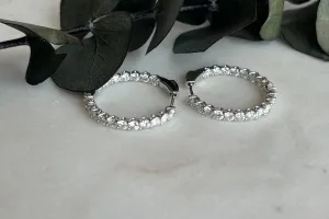 lab grown Diamond Hoops 3.93 TCW