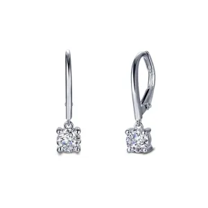 Lafonn 0.92 CTW Leverback Solitaire Drop Earrings