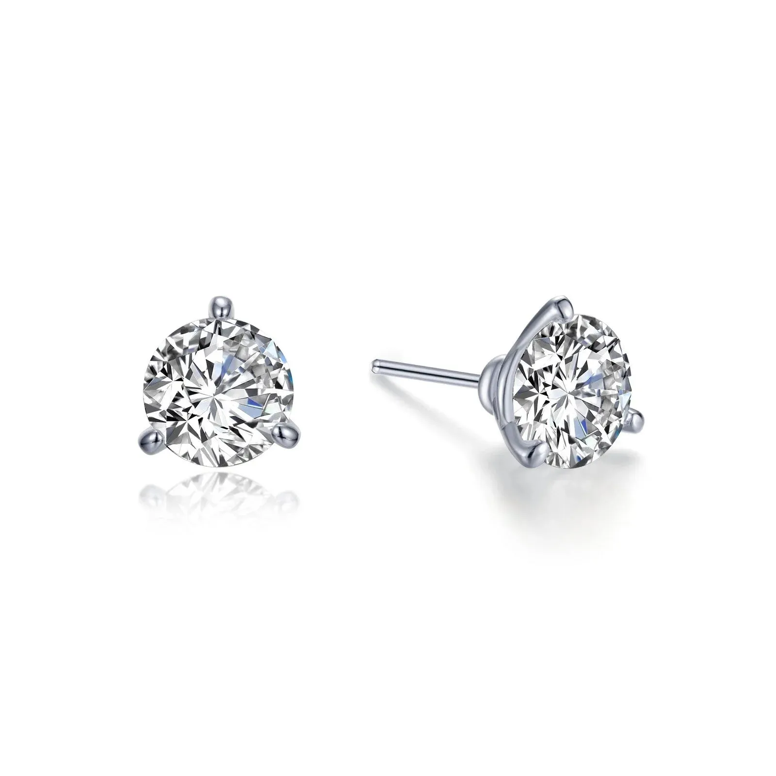 Lafonn 2 CTW 3 Prong Martini Stud Earrings (100444)