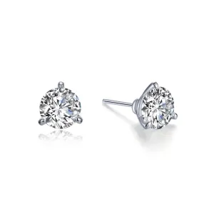 Lafonn 2 CTW 3 Prong Martini Stud Earrings (100444)