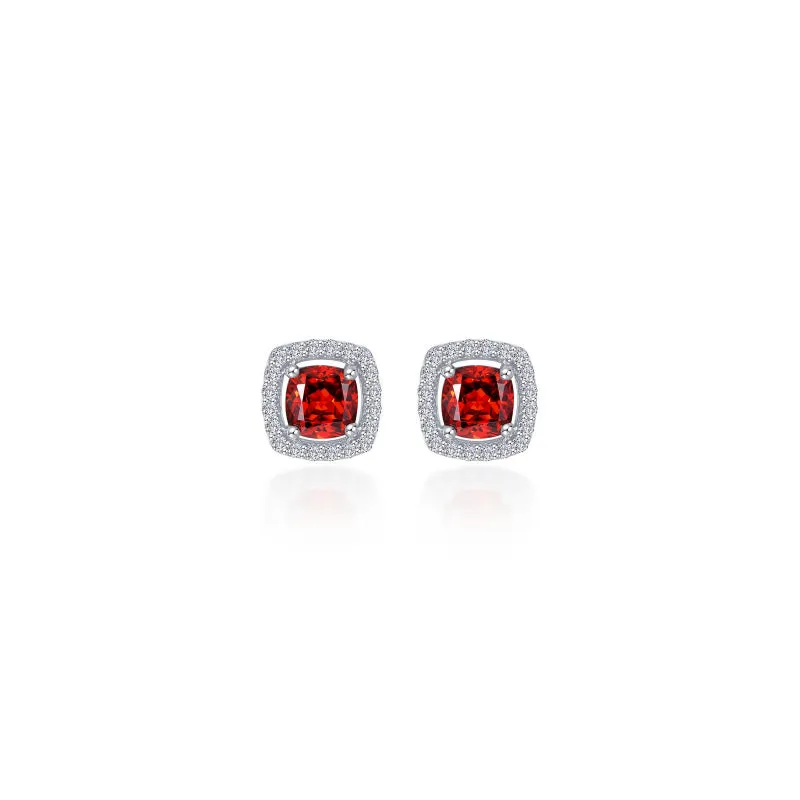 Lafonn Cushion-Cut Halo Stud Earrings