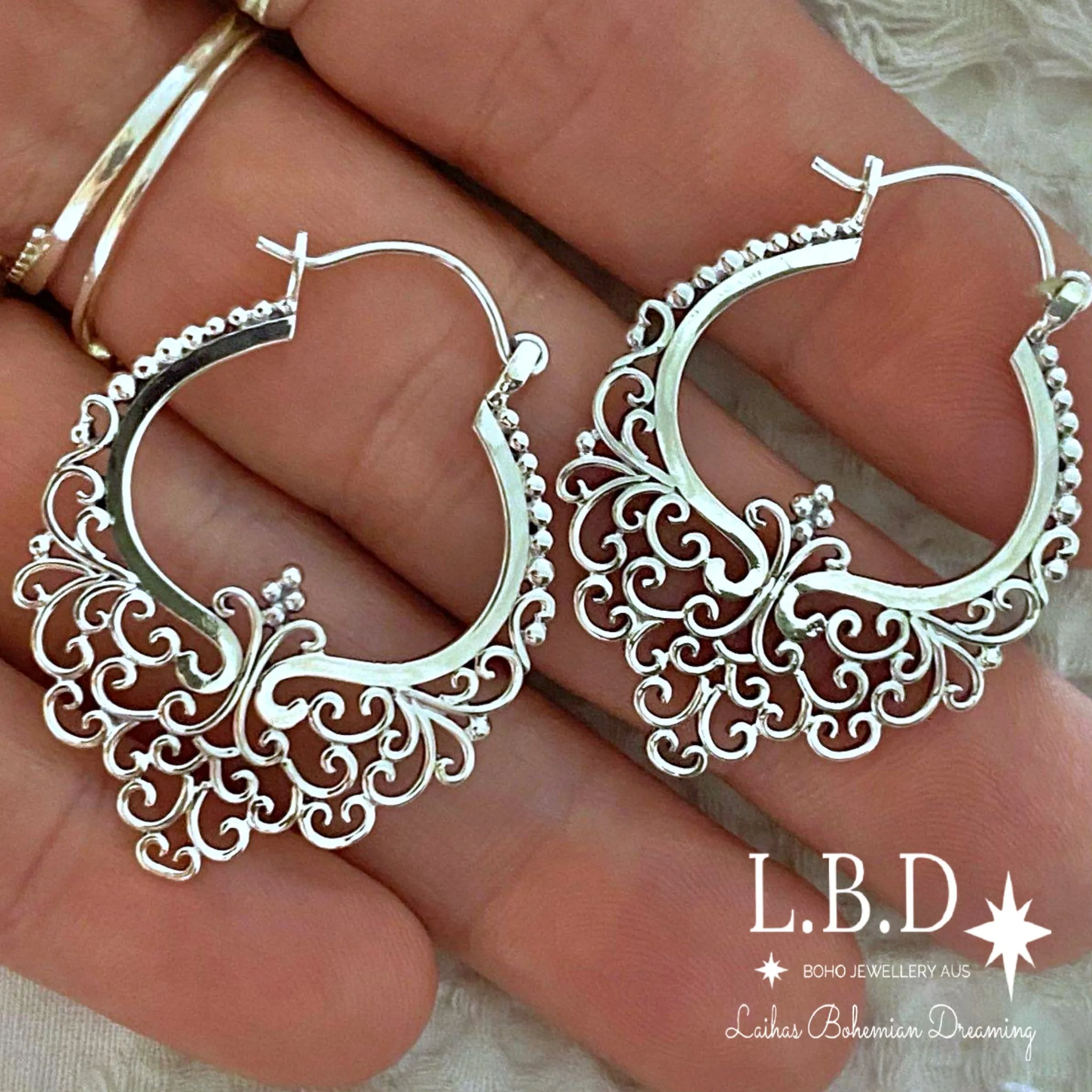 Laihas Prestige Big Bohemian Hoop Earrings