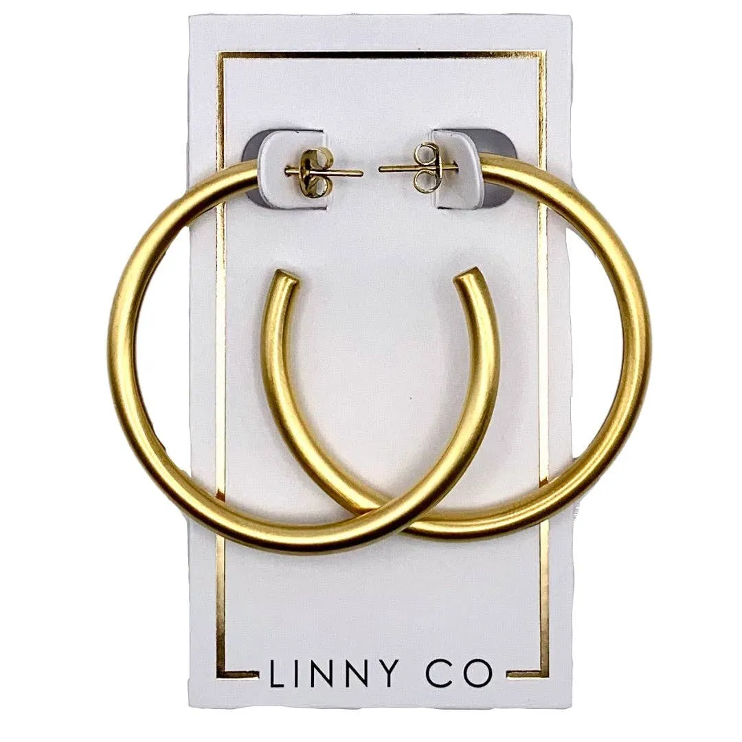 Large Chunky Gold Hoop Earrings