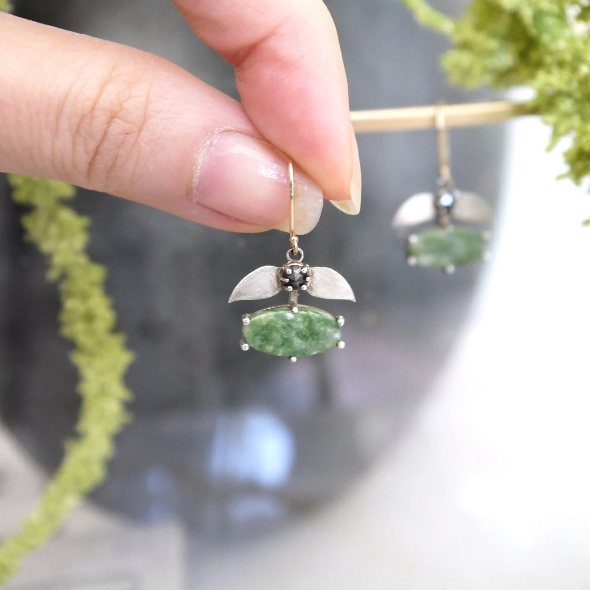 Laurel Wyoming Jade Dangle Earrings
