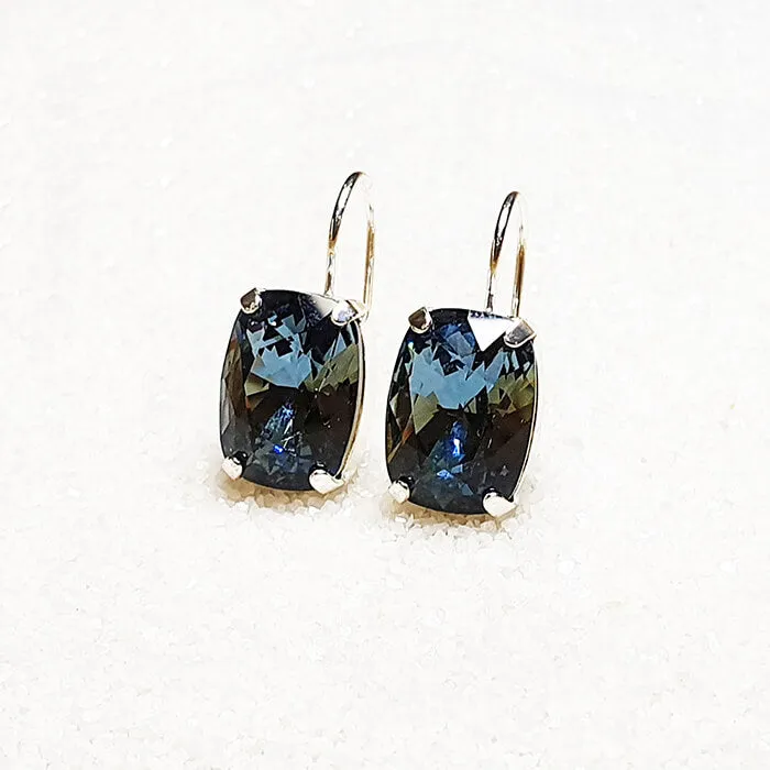Leanne Blue Swarovski Crystal Drop Earrings