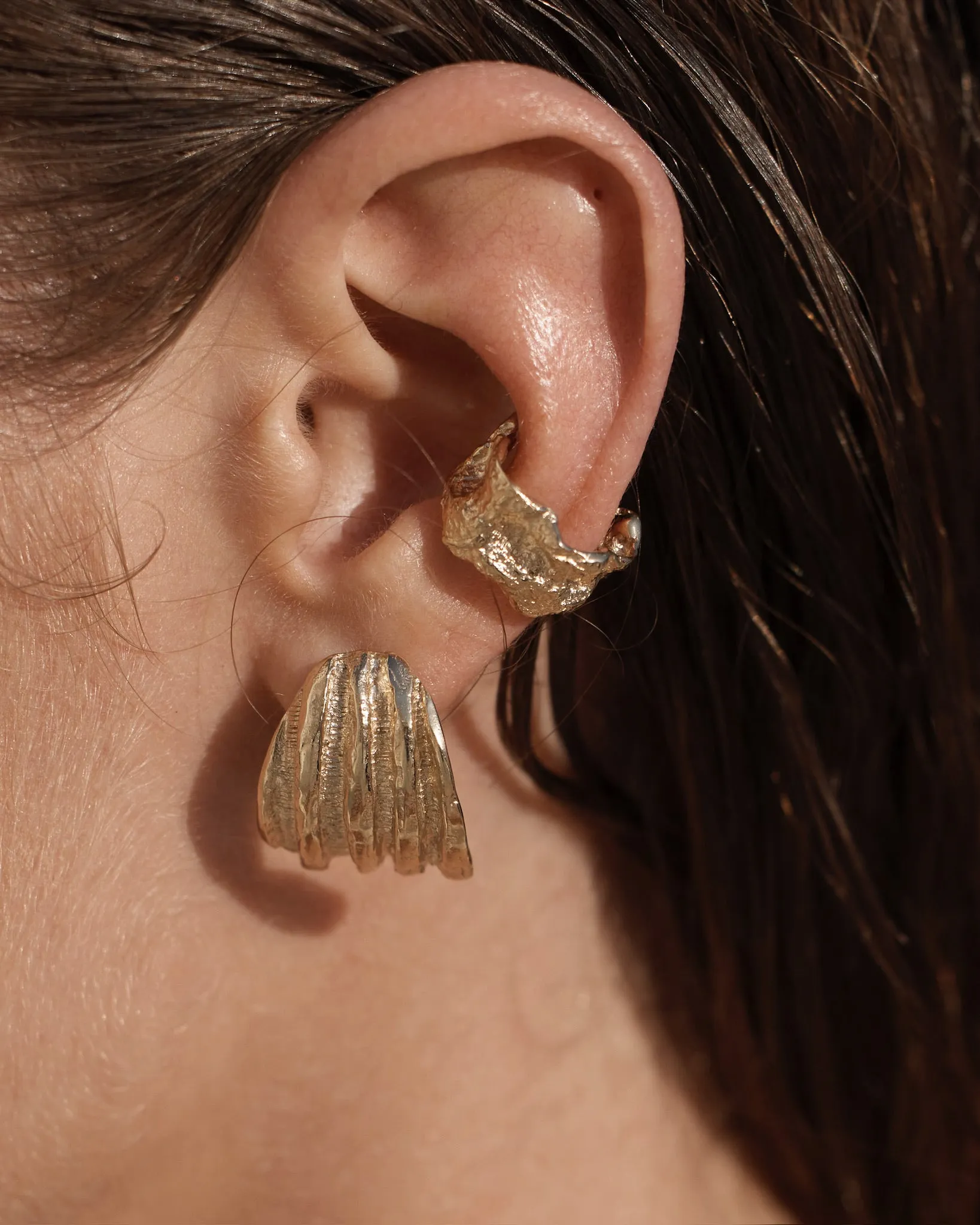 Linen Ear Cuff | Gold