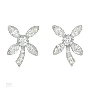 Marianne Ostier diamond flower earrings
