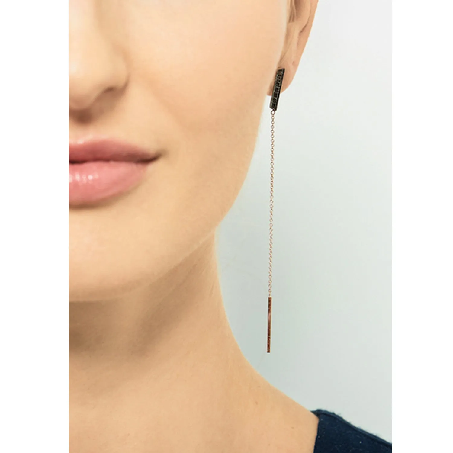 Marlene Earrings | Rubies and Black Diamonds