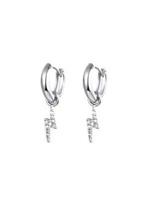 ME THE LABEL Mini Zap Hoops - Silver
